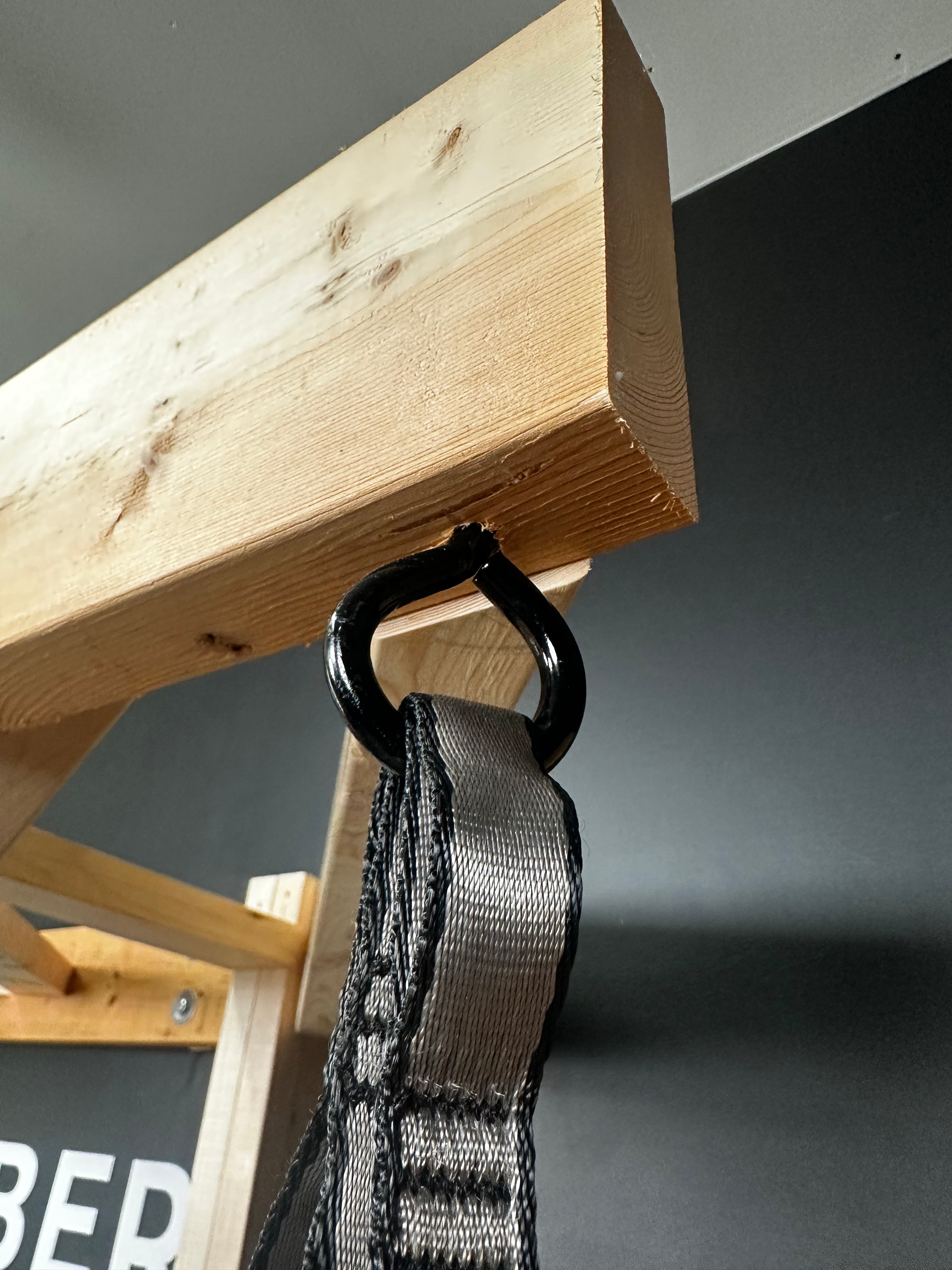 5 Inch Eye Hooks - Black carbon steel - for bodyweight straps (PAIR)